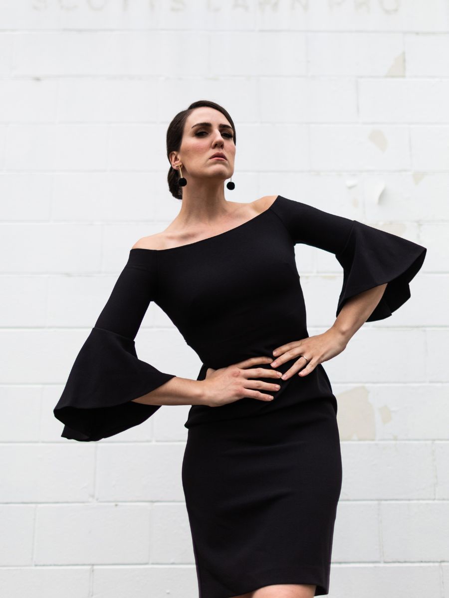 plus size black bodycon dress Square Neck Long Sleeve Jersey Size:UK 3 cgold Women's Club & Night